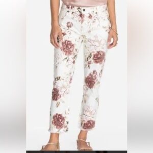 JOHNNY WAS Rose Cropped‎ Boyfriend Jean 36 in Waist